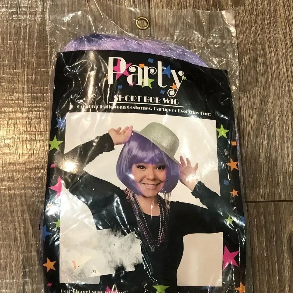 NEW Purple Party Wig Style Bob hair accessories